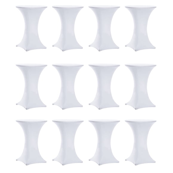 Manteles Ajustados Tina's Paquete de 12 81x109 cm Spandex Blanco