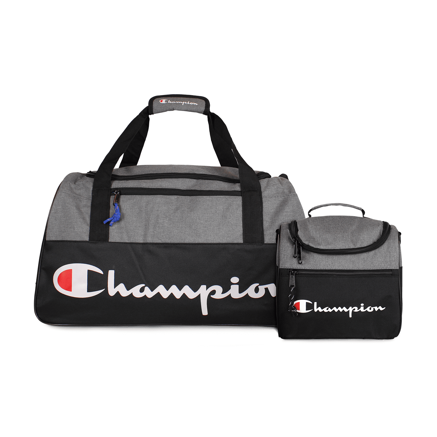 Pack Champion Bolso Atlanta 45lts + Lonchera Oxford Gris