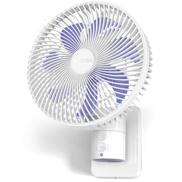 Ventilador de pared Airbition de 8 pulgadas con control remoto de 4 velocidades