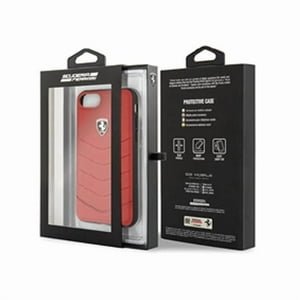 Carcasa Ferrari Iphone 7/8 Cuero Genuino Rojo