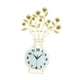 thumbnail image 1 of Reloj De Pared De Metal Decoración Hojas Adorno De Pared Florero Hogar Pasillo Dormitorio Esfera De Vidrio, 1 of 5