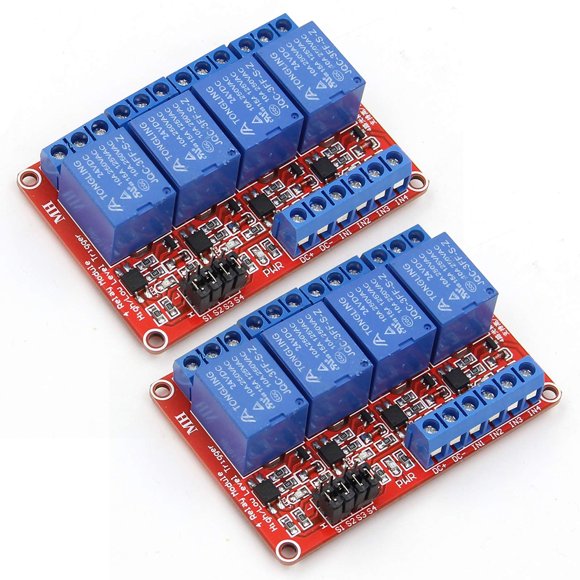Módulo de relé AMBEST de 4 canales y 24 V con optoacoplador para RPi