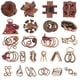 thumbnail image 1 of Rompecabezas mentales Mojimky 3D de metal y madera, 24 piezas para adultos, 1 of 7