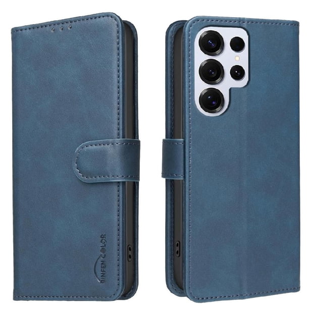 Funda Billetera para Samsung Galaxy S26 Ultra Protección RFID y Soporte Ajustable Azul