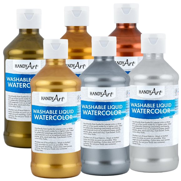 Acuarela líquida Handy Art 237 ml Metálica - Pack de 6