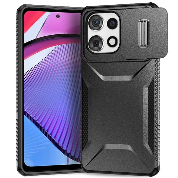 Funda Resistente para Motorola Moto G Play 5G 2025 con Tapa Deslizante y Protección Militar Negro