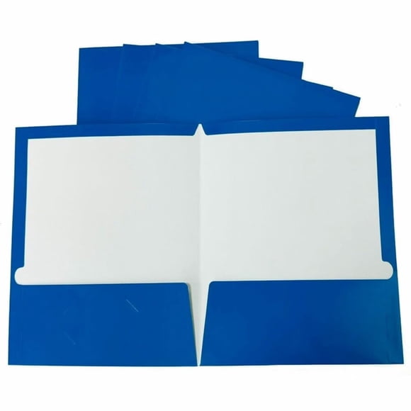 Carpeta Business Source Tamaño Carta 2 Bolsillos Azul Caja con 25