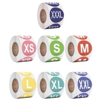 Magideal - 7 Uds. De Etiquetas Adhesivas De Tamaño De Ropa Coloridas, Etiquetas De 0,98 Pulgadas, Álbum De Recortes Codificado Adhesivo Para Pantalones,