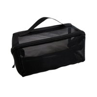 Magideal - Bolsa De Baño De Malla Colgante, Artículos De Tocador Y Organizador De Baño Pequeño Con Asa, Bolsa De Baño Portátil Práctica Para El Hogar, Color Negr