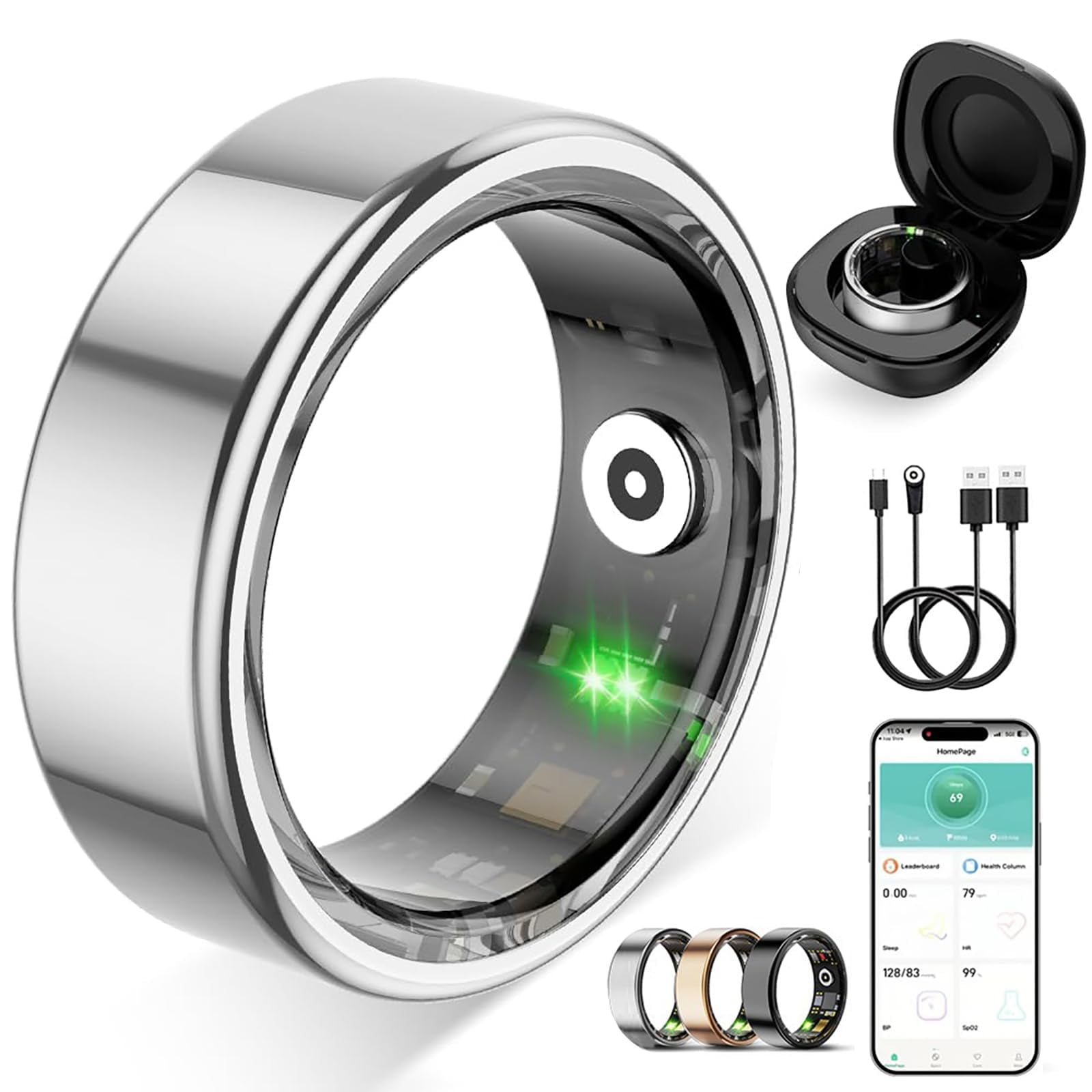 Monitor De Actividad Física Smart Ring Zbnmy, Monitor De Frecuencia Cardíaca Y Sueño