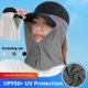 thumbnail image 3 of 360° Sun Protection Hat Curtain, Breathable Face Shield for Hiking Fishing, UPF Cooling Face Cover with Snap Button Attachment, 3 of 3