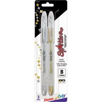 Bolígrafo De Gel Pentel Sparkle Pop Metálico 1.0 Mm Oro Y Plata