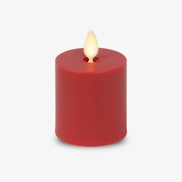Vela LED sin llama Luminara Outdoor Votive rojo cereza