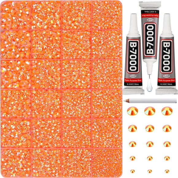 Strass Worthofbest 35,000 piezas naranja de respaldo plano
