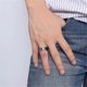 thumbnail image 3 of Anillo de Hombre Titanio Blue and Silver Space Moda 2022, 3 of 3