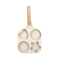 Magideal - Sartén Para Parrilla Dividida, Sartén Para Panqueques, Sartén Dividida En Secciones, Sartén Para Tortilla De 4 Agujeros, Sartén Para Cocinar Huevos Pa Blanco