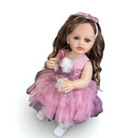 Genérico - Muñeca Bebé Realista De 55 Cm 100% Silicon Con Vestido Y Accesorios