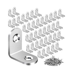 Magideal - 40 Soportes L, Soporte De Ángulo De Soportes De Ángulo De Acero Inoxidable , 20 Mm X 20 Mm X 16 Mm