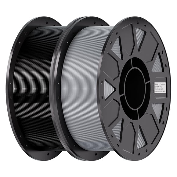 Filamento Creality PETG 1,75 mm 2 kg Paquete de 2 Negro/Gris