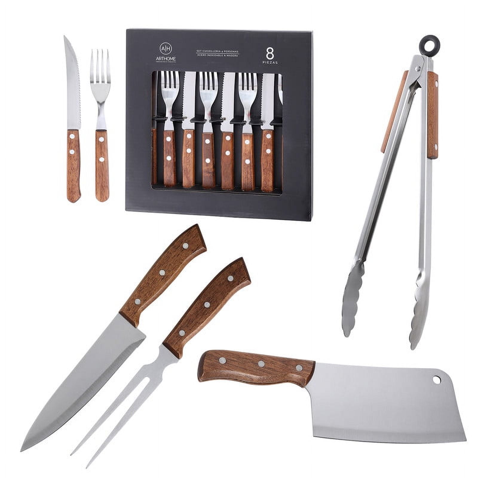 Set Parrilla 12 Piezas Acero Inoxidable Arthome Par36