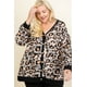 thumbnail image 1 of Cárdigan con Estampado Animal Mir Acogedor y Botones de Cepillo en Beige, Talla Grande 3XL, 1 of 5