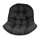 thumbnail image 5 of Cojín para silla tipo huevo, cojín para hamaca, suave, cómodo, lavable, almohadilla gruesa para jardín, patio, porche, oficina y exterior. Negro, 5 of 5
