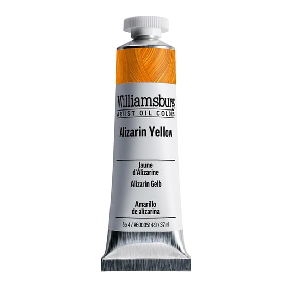 Óleo de pintura Williamsburg Alizarin Yellow tubo de 37 ml