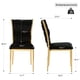 thumbnail image 2 of Modern simple black velvet dining chair, family bedroom stool back student table chair, gold-plated metal chair legs, suitable for dining room kitchen bedroom (set of 2), 2 of 3