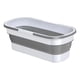 thumbnail image 3 of Cubo De Agua Plegable Para Fregona Con Ruedas, Ahorro De Espacio Para Senderismo, Picnics, Blanco Y Gris, 3 of 4