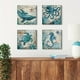 thumbnail image 2 of 4pcs Frameless Beach Bathroom Decor Wall Art Ocean Decor Sea Turtle Wall Art Nautical Bathroom Pictures Coastal Octopus Canvas Painting Teal Bathroom Accessories Bedroom Kitchen Art Home Decorations N, 2 of 4