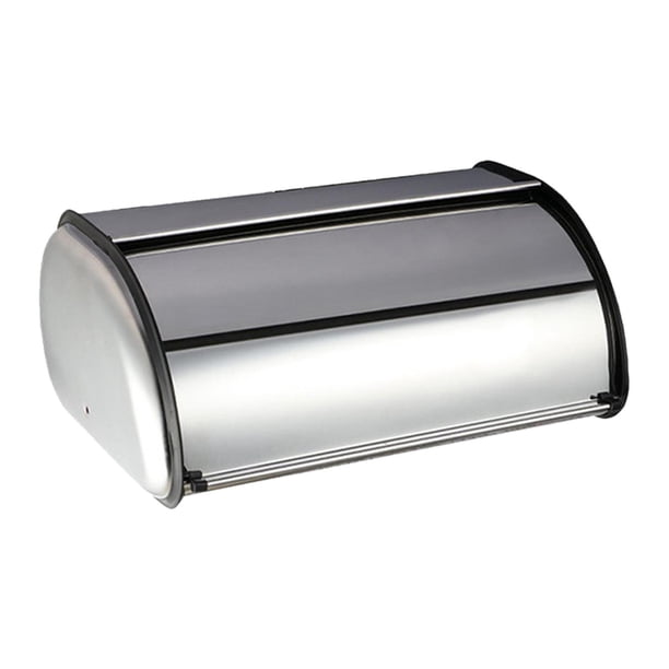 Caja de pan de Metal con tapa enrollable, soporte de almacenamiento de pan de gran capacidad para despensa, productos horneados, panadería, cafetería