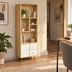 thumbnail image 5 of Estante Librero Nórdico 50x30x150 cm 2 Cajones 1 Puerta MDF 12 mm Blanco Madera, 5 of 7