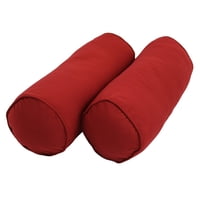 Agujas De Sarga Maciza, Color Rojo Rubí, De Bolster Pillows Blazing Needles (Juego De 2)