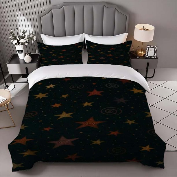 Star Spiral Wallpaper Themed Bedding Set Soft and Comfortable for All Seasons Ideal for Home and Bedroom Decor