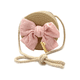 thumbnail image 1 of Small Fresh Round Bucket Shoulder Bag For Baby Lace-up Bow Coin Purse For Children Casual Shopping Mini Backpack For Girls, 1 of 3