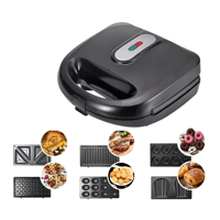 Genérico - Sandwichera 6 En 1 Placas Desmontables Antiadherentes 750W