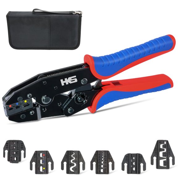 Juego de herramientas para engarzar HKS Ratcheting, 8 piezas, Quick Change