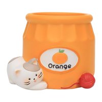 Ioensy - Linda Maceta Maceta Arte Decoración Regalo Animal Resina Para Escritorio Oficina Naranja