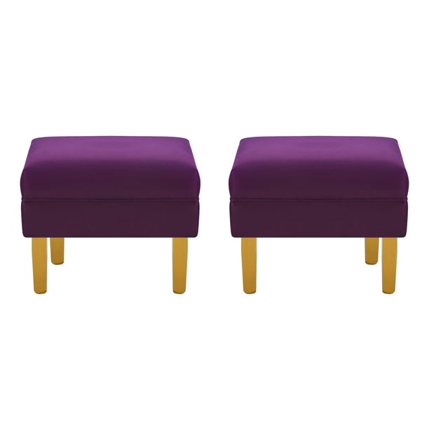 Set Pouf Sky 1c Felpa 01 Morado