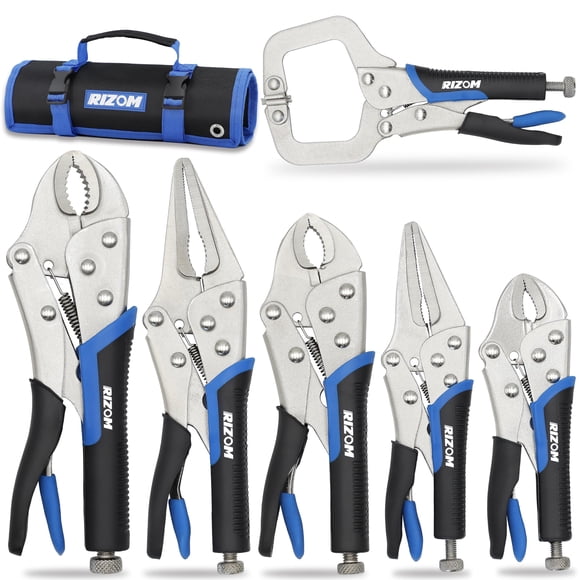 Juego de alicates con cierre Rizom Vice Grips de 6 piezas con bolsa enrollable