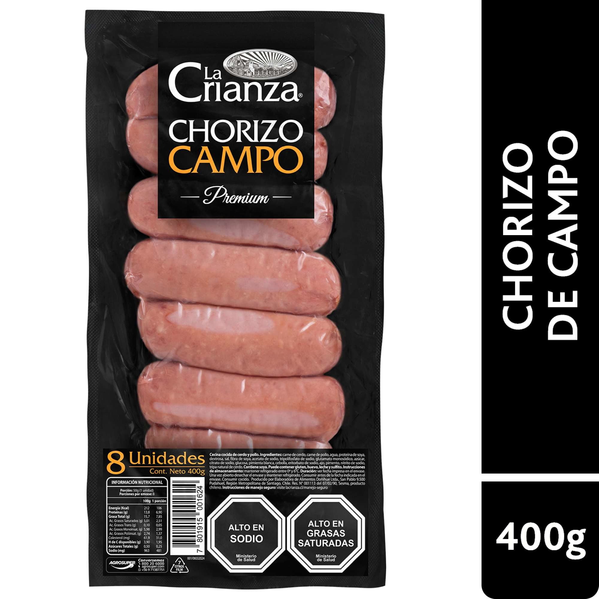 Chorizo De Campo 8 Un 400 g La Crianza