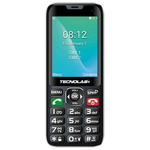 Tecnolab - Telefono Senior Adulto Mayor 4G Negro Doble Sim Card Tl487