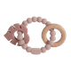 thumbnail image 1 of 3-in-1 BPA-Free Silicone Teether: Leaves Design, Wood Ring, Infant Teething Toys - Food Grade Nursing Teether, 1 of 3