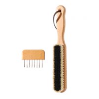 Ioensy - Cepillo De Ropa Cerdas Mango De Madera Muebles Reutilizables Removedor De Pelusas Manual