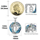 thumbnail image 2 of Collar HESHPAWS Tree of Life con Inicial A-Z Azul, 2 of 3