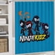 thumbnail image 5 of Niños ninja-theme 4-Piece Shower Curtain Set with Rugs, Waterproof Bathroom Decor Set Includes Bath Mat, U-Shaped Rug, Toilet Lid Cover and Curtain with Hooks, 5 of 6