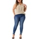 thumbnail image 2 of Agnes Orinda Blusas Clásicas Sin Mangas con Cuello en V y Lazo de Lunares para Mujer Talla Grande 5X Caqui Claro, 2 of 6