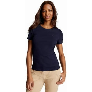 Camiseta Tommy Hilfiger Essential Favorite Flag Logo Para Mujer