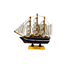 Decostilo - Adorno: Barco Velero De Madera 13Cm