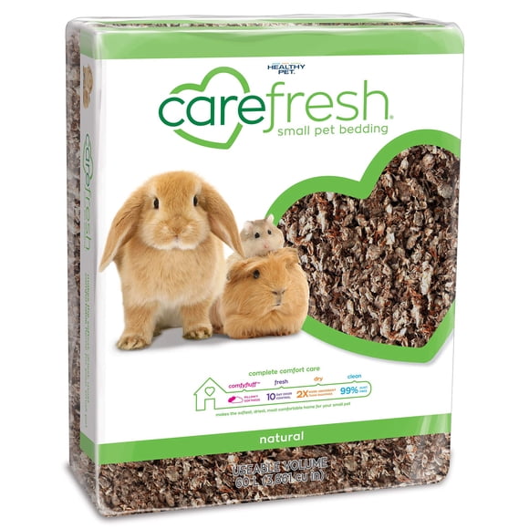 Ropa de cama para mascotas Carefresh de papel natural, 60 litros, 99% libre de polvo